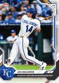 2026 Topps Now Jac Caglianone #161 Blazing Bat Shines with Home Run on Bobblehead Night Kansas City Royals Rookie RC Baseball Card