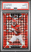 Graded 2023 Panini Mosaic Rashee Rice #357 Red Rookie RC Football Card PSA 10 Gem Mint
