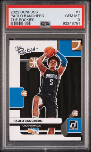 Graded 2022 Panini Donruss Paolo Banchero #1 The Rookies Rookie RC Basketball Card PSA 10 Gem Mint