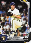 2026 Topps Now Jacob Misiorowski #4 Black Foil /10 11Ks Are Brewers All Time Opening Day Record Milwaukee Brewers Rookie RC Baseball Card