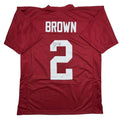 Autographed/Signed Zabien Brown Alabama Red College Football Jersey JSA COA