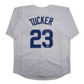 Autographed/Signed Kyle Tucker Los Angeles White Baseball Jersey JSA COA