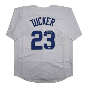 Autographed/Signed Kyle Tucker Los Angeles White Baseball Jersey JSA COA