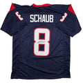 Autographed/Signed Matt Schaub Houston Navy Blue Football Jersey JSA COA