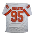 Autographed/Signed Elijah Roberts Tampa Bay Retro White Football Jersey Beckett BAS COA