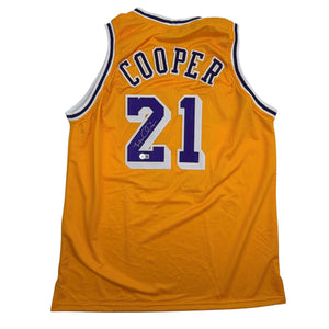 Autographed/Signed Michael Cooper Los Angeles Yellow Basketball Jersey Beckett BAS COA