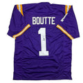 Autographed/Signed Kayshon Boutte LSU Purple College Football Jersey JSA COA