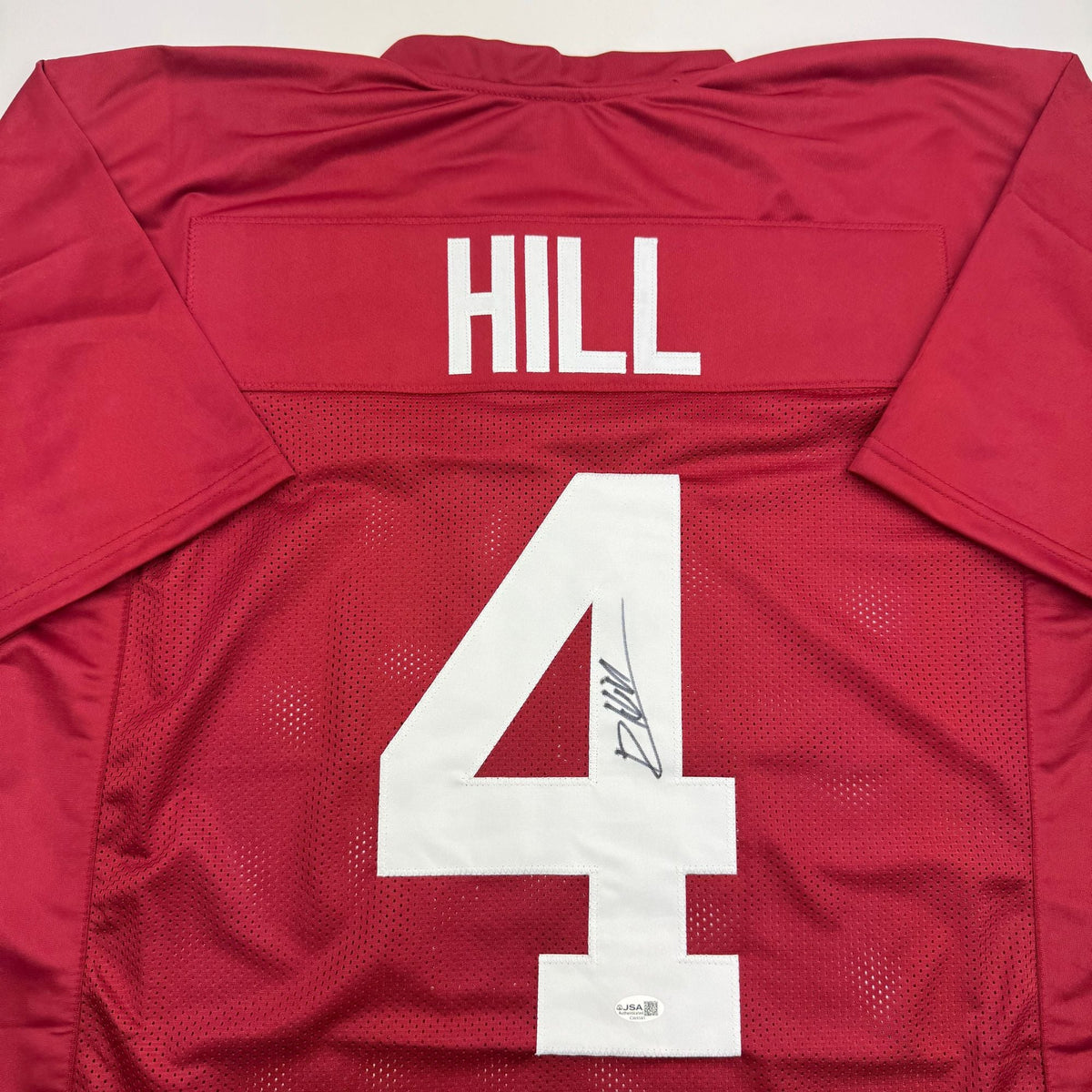 Autographed/Signed Daniel Hill Alabama Red College Football Jersey JSA COA