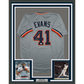 Framed Autographed/Signed Darrell Evans 35x39 1984 WS Champs Detroit Grey Baseball Jersey JSA COA