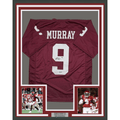 Framed Autographed/Signed Kenneth Murray Jr. 35x39 Oklahoma Maroon College Football Jersey Beckett BAS COA