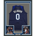 Framed Autographed/Signed Rob Dillingham 35x39 Minnesota Blue Basketball Jersey JSA COA