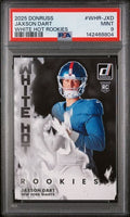 Graded 2025 Panini Donruss Jaxson Dart #WHRJXD White Hot Rookies Rookie RC Football Card PSA 9 Mint