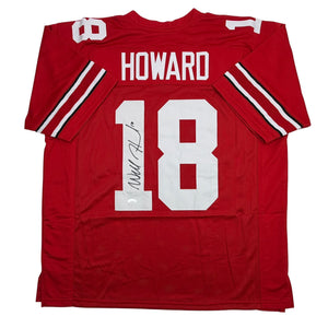 Autographed/Signed Will Howard Ohio State Red College Football Jersey JSA COA