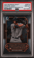 Graded 2023 Topps Bowman Draft Spencer Jones #DPP19 Draft Picks & Prospects Rookie RC Baseball Card PSA 10 Gem Mint