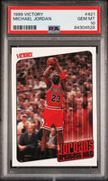 Graded 1999 UD Upper Deck Victory Michael Jordan #421 Greatest Hits Basketball Card PSA 10 Gem Mint