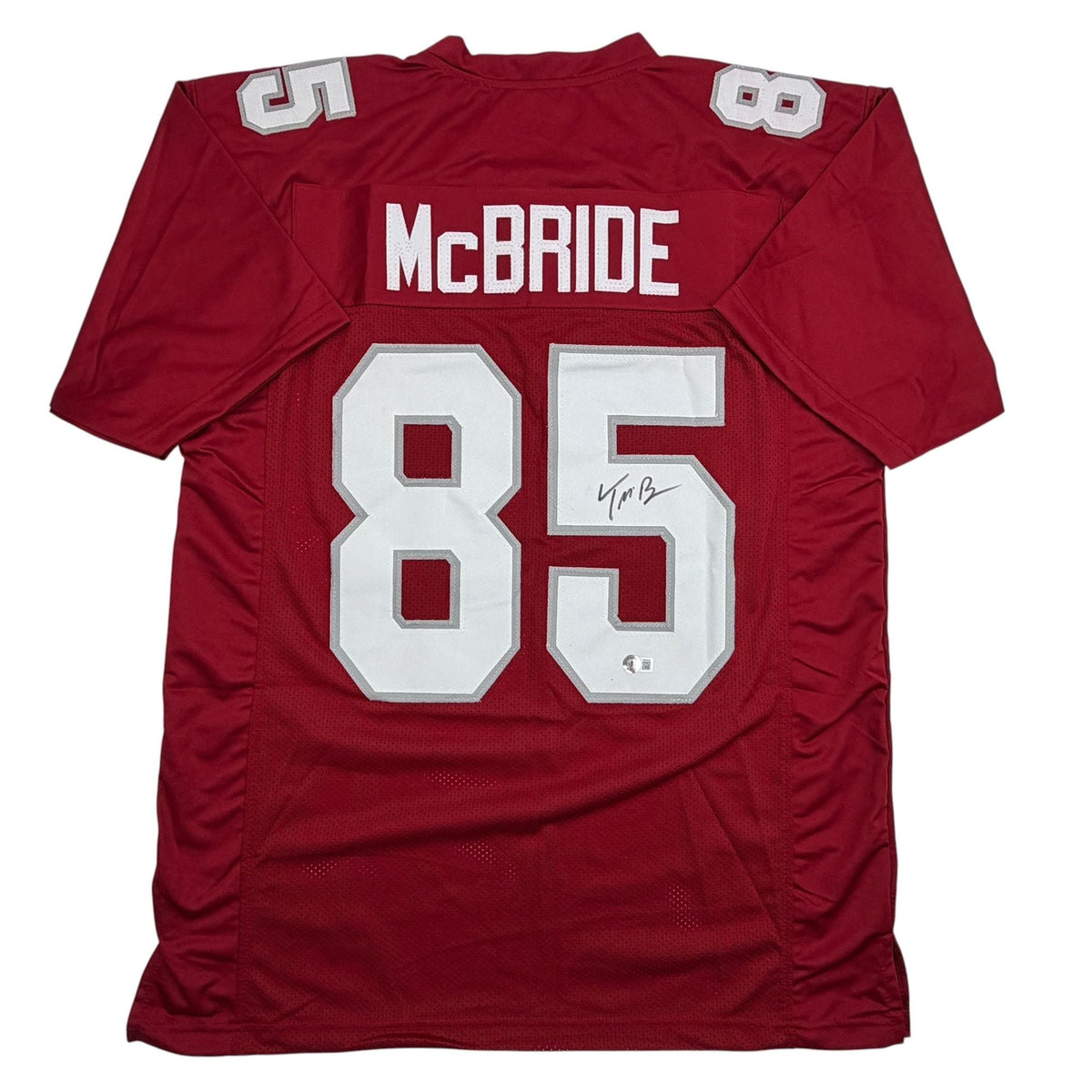 Autographed/Signed Trey McBride Arizona Red Football Jersey Beckett BAS COA
