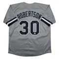 Autographed/Signed David Robertson New York Grey Baseball Jersey JSA COA