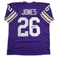 Autographed/Signed Clinton Jones Minnesota Purple Football Jersey JSA COA