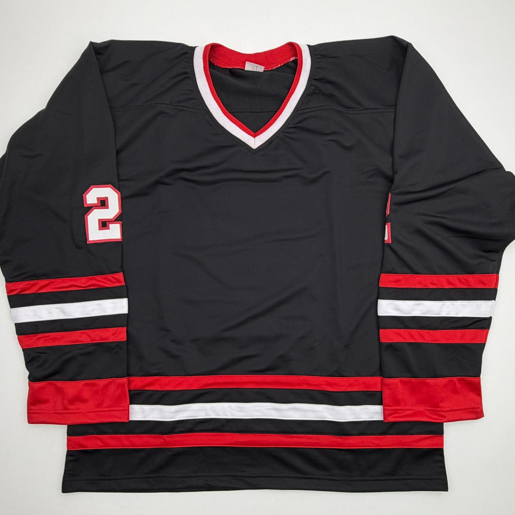 Autographed/Signed Duncan Keith Chicago Black Hockey Jersey Beckett BAS COA
