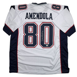 Autographed/Signed Danny Amendola New England White Football Jersey JSA COA
