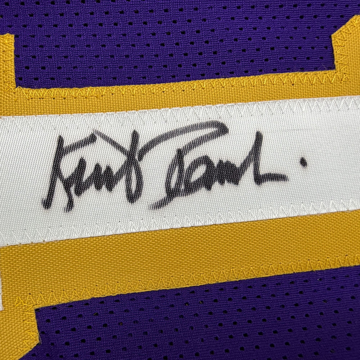 Autographed/Signed Kurt Rambis Los Angeles Purple Basketball Jersey Beckett BAS COA