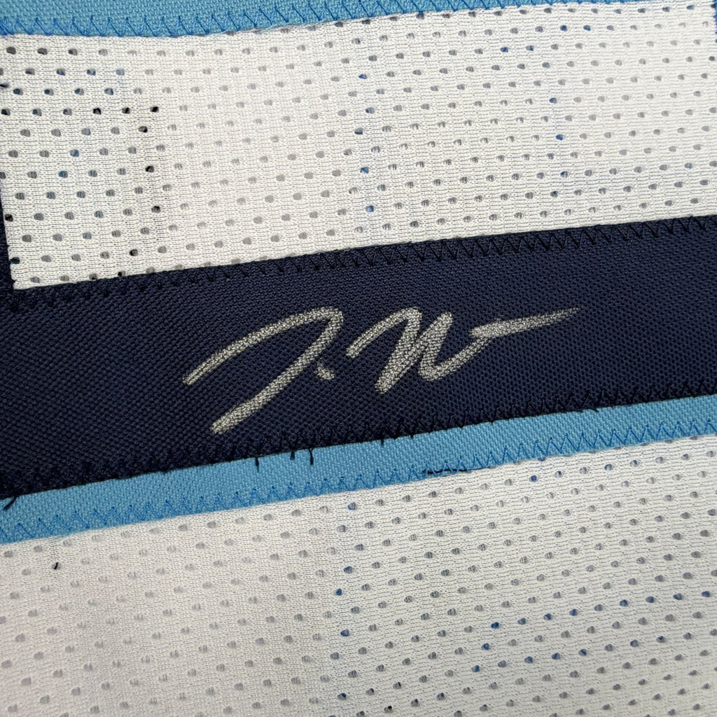Autographed/Signed Donte DiVincenzo Villanova White College Basketball Jersey Beckett BAS COA