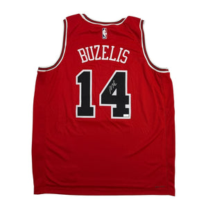 Autographed/Signed Matas Buzelis Chicago Bulls Red Authentic Basketball Jersey Panini COA
