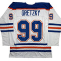 Autographed/Signed Wayne Gretzky Edmonton White Hockey Jersey PSA/DNA COA