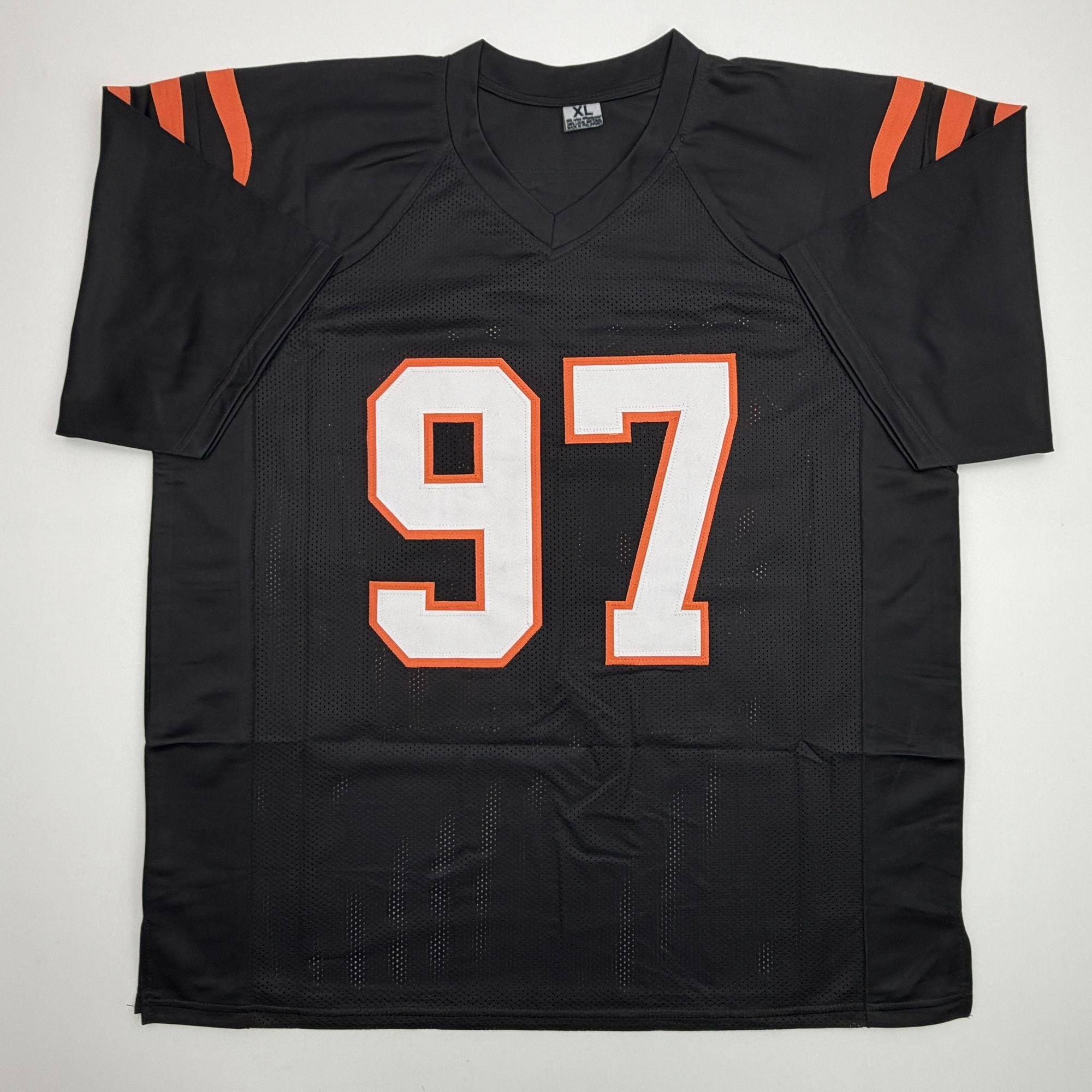 Autographed/Signed Dexter Lawrence II Cincinnati Black Football Jersey Beckett BAS COA