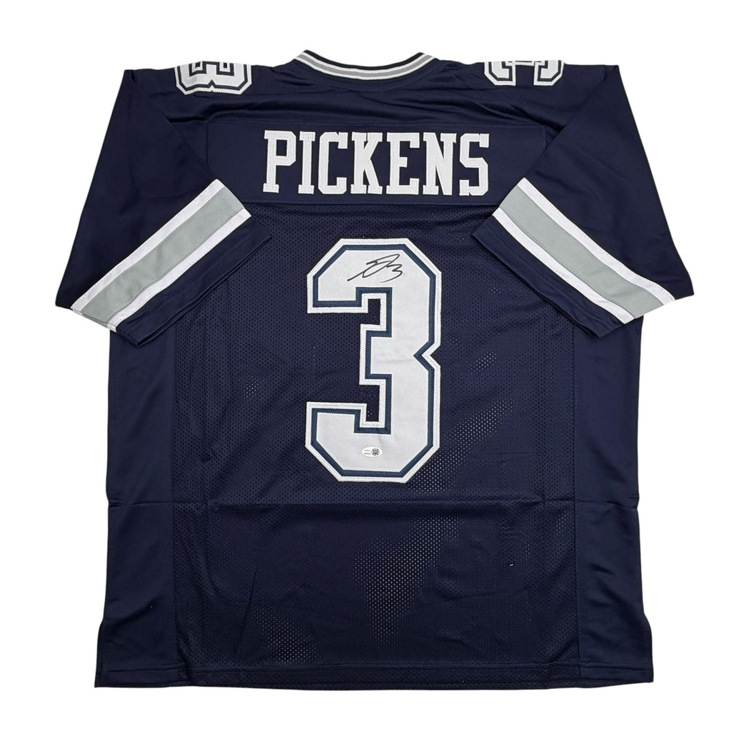Autographed/Signed George Pickens Dallas Navy Blue Football Jersey JSA COA