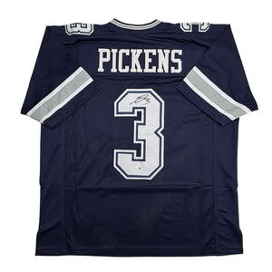 Autographed/Signed George Pickens Dallas Navy Blue Football Jersey JSA COA