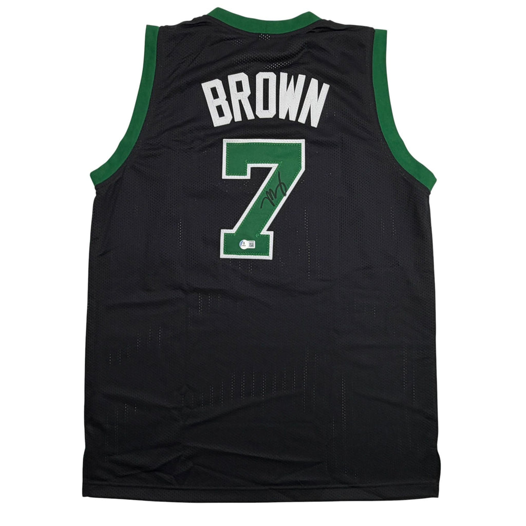 Autographed/Signed Jaylen Brown Boston Black Basketball Jersey Beckett BAS COA
