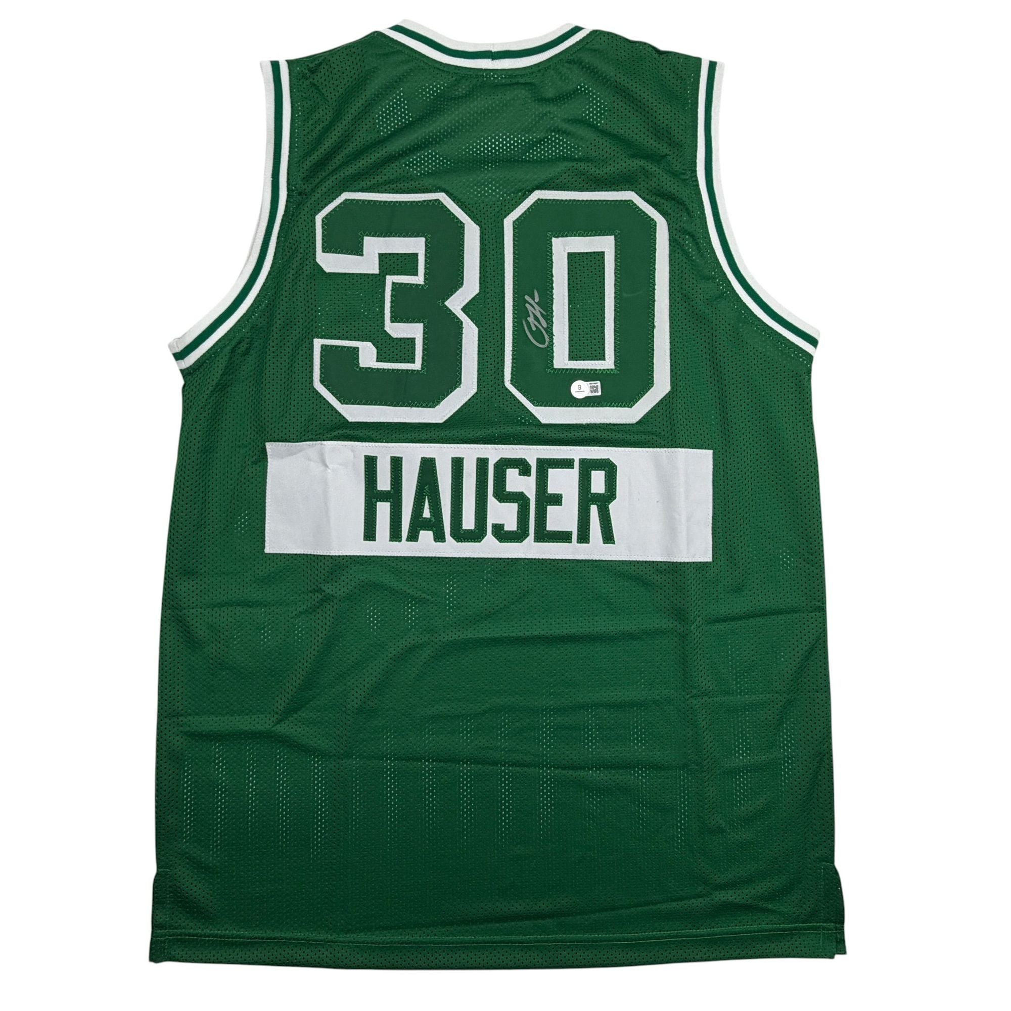 Autographed/Signed Sam Hauser Boston Green City Edition Basketball Jersey Beckett BAS COA