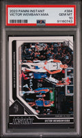 Graded 2023 Panini Instant Victor Wembanyama #384 Enters League of His Own Rookie RC Basketball Card PSA 10 Gem Mint