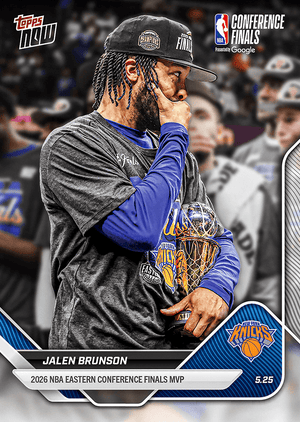 2025 Topps Now Jalen Brunson #321 2026 NBA Eastern Conference Finals MVP New York Knicks Basketball Card