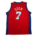 Autographed/Signed Lamar Odom Los Angeles Red Basketball Jersey JSA COA