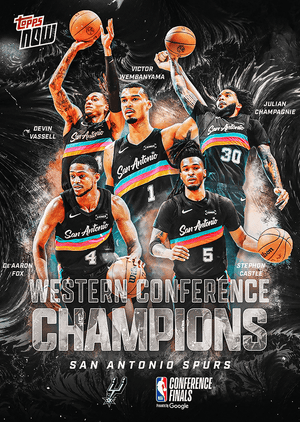 2025 Topps Now San Antonio Spurs #WCSA 2025-26 NBA Western Conference Finals Champions Basketball Card