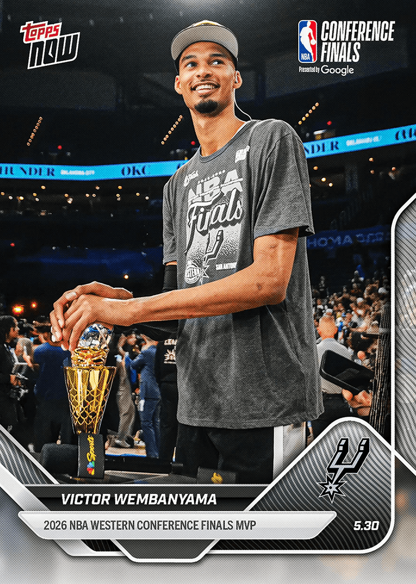 2025 Topps Now Victor Wembanyama #324 2025-26 NBA Western Conference Finals MVP San Antonio Spurs Basketball Card