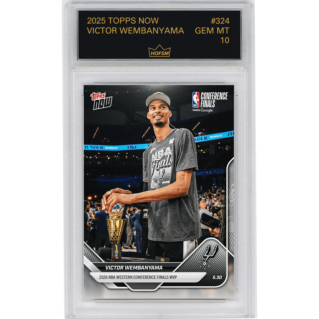 Graded 2025 Topps Now Victor Wembanyama #324 2025-26 NBA Western Conference Finals MVP San Antonio Spurs Basketball Card HOFSM 10 Gem Mint