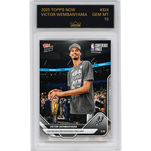 Graded 2025 Topps Now Victor Wembanyama #324 2025-26 NBA Western Conference Finals MVP San Antonio Spurs Basketball Card HOFSM 10 Gem Mint
