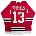 Autographed/Signed Ari Lehman Jason Voorhees Friday The 13th Movie Red Jersey JSA COA