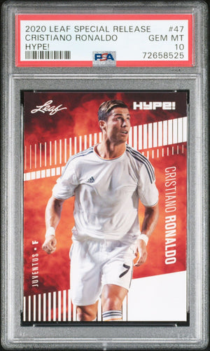 Graded 2020 Leaf Special Release Cristiano Ronaldo #47 Hype Soccer Card PSA 10 Gem Mint