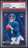Graded 2025 Panini Mosaic Jaxson Dart #362 Purple Scope Rookie RC Football Card PSA 10 Gem Mint