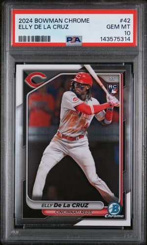 Graded 2024 Topps Bowman Chrome Elly De La Cruz #42 Rookie RC Baseball Card PSA 10 Gem Mint
