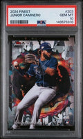 Graded 2024 Topps Finest Junior Caminero #203 Rookie RC Baseball Card PSA 10 Gem Mint