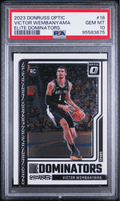 Graded 2023 Panini Donruss Optic Victor Wembanyama #18 Elite Dominators Rookie RC Basketball Card PSA 10 Gem Mint