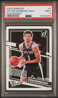 Graded 2023 Panini Donruss Victor Wembanyama #1 The Rookies Rookie RC Basketball Card PSA 9 Mint