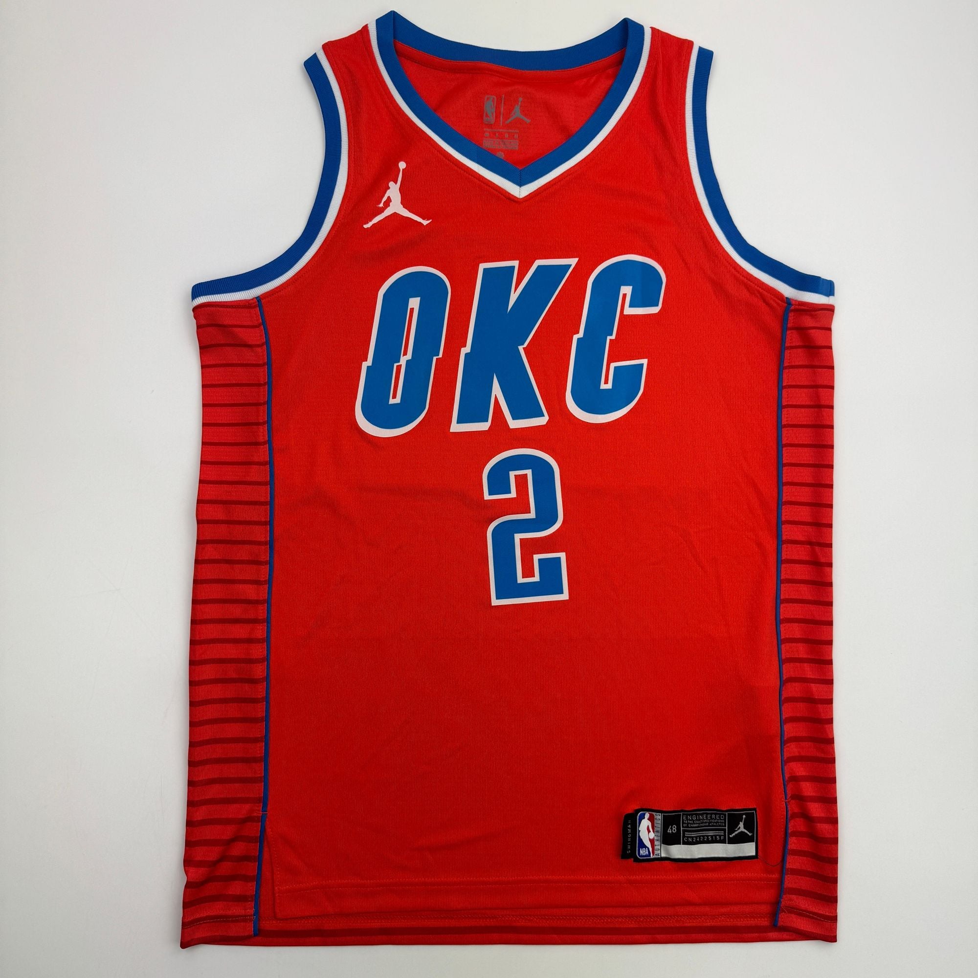 Autographed/Signed Shai Gilgeous-Alexander SGA Oklahoma City OKC Thunder Orange Authentic Basketball Jersey JSA COA