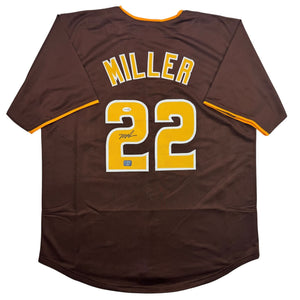Autographed/Signed Mason Miller San Diego Brown Baseball Jersey JSA COA