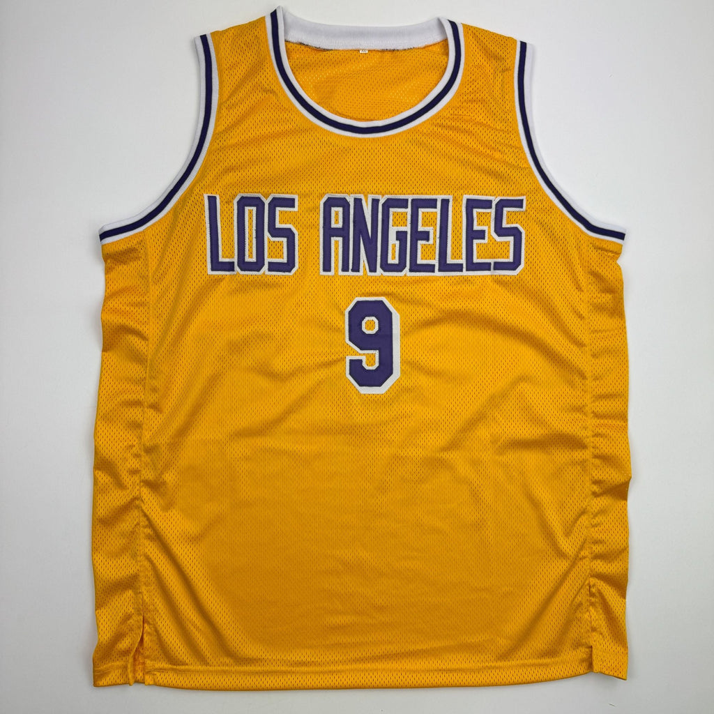 Autographed/Signed Nick Van Exel Los Angeles Yellow Basketball Jersey JSA COA